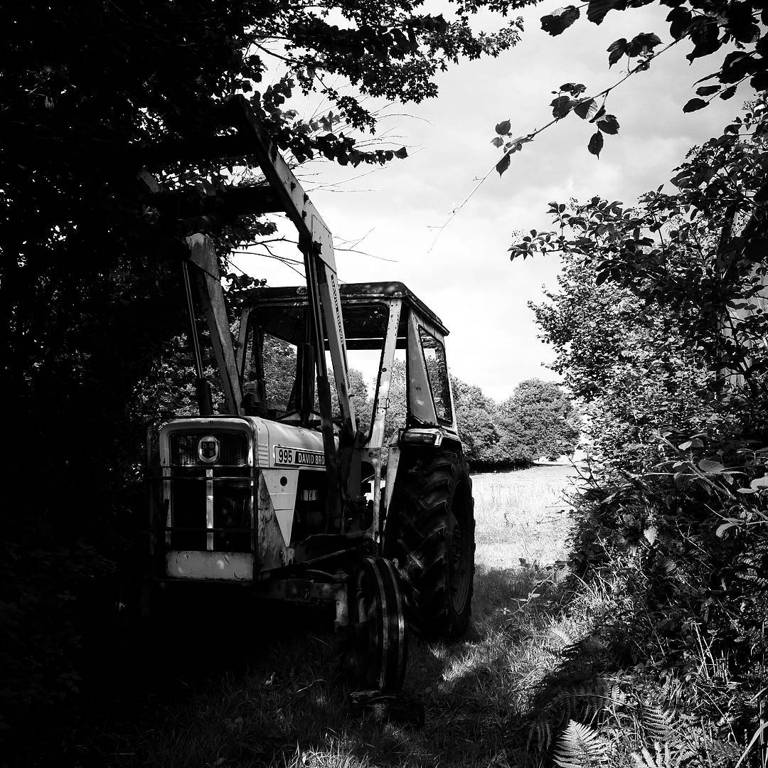 an abandonded tractor